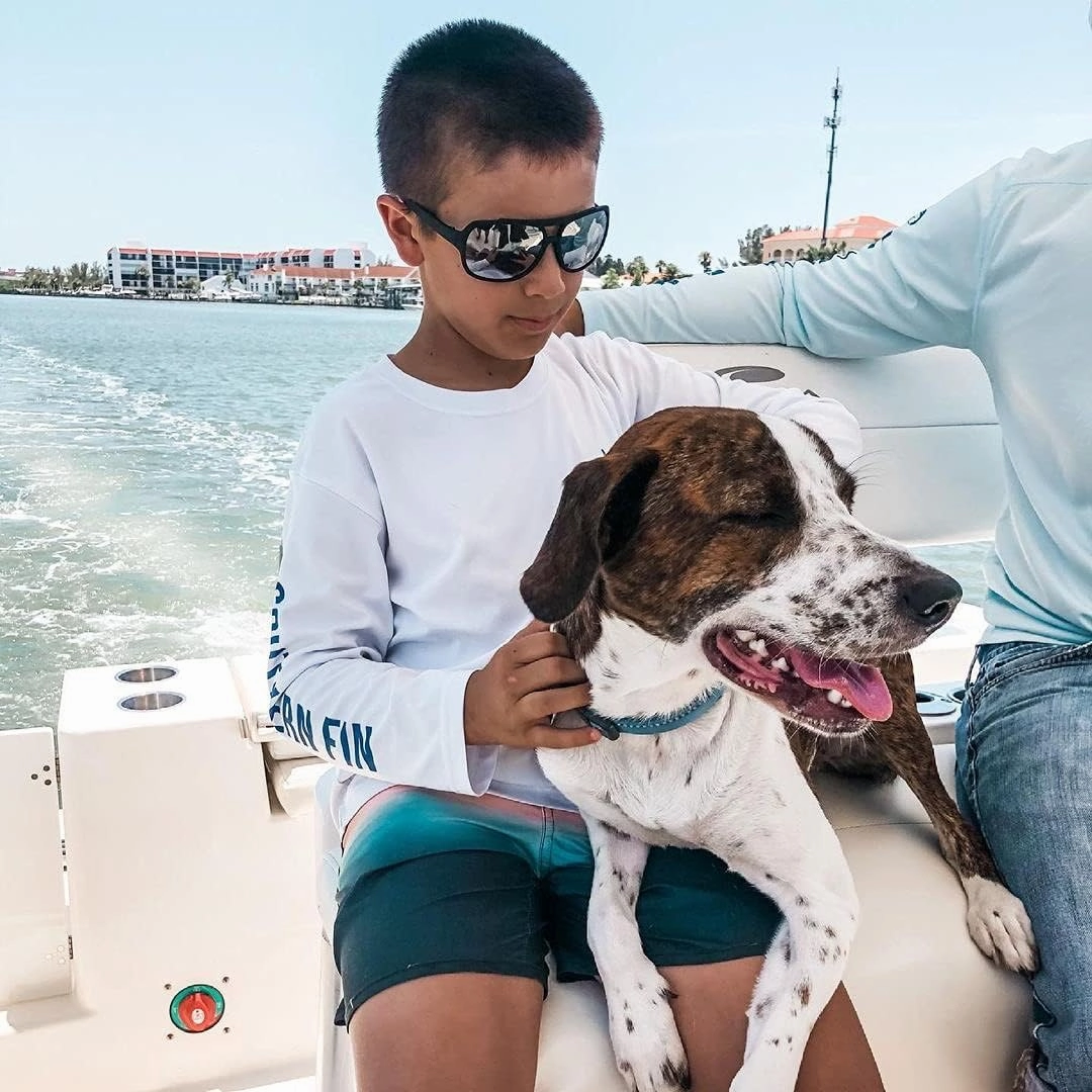 Southern Fin Apparel Kids Fishing Hoodie Shirt Long Sleeve UV UPF SPF Sun Protection Youth Boys Girls