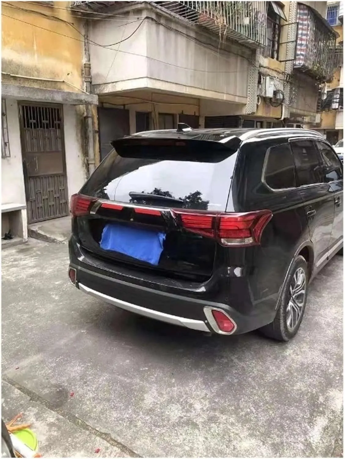 Spoilers for Cars Compatible for Mitsubishi Outlander 2013 2014 2015 2016 2017 2018 2019 White Red Rear Trunk Boot Lip Wing Tail Black Spoiler Car Styling Tailgate Spoiler Wing(Unpainted)