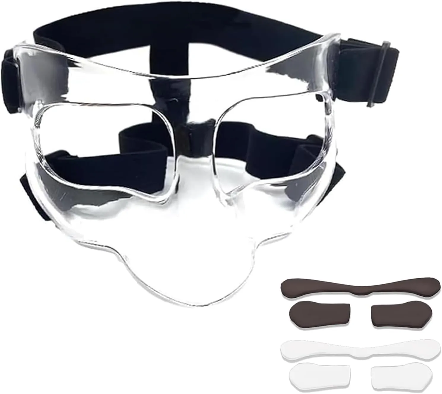 Sports Face Guard, Nose Guard for Broken Nose, Basketball Football Softball Training Face Shield Masks with Foam Padding for Men and Women