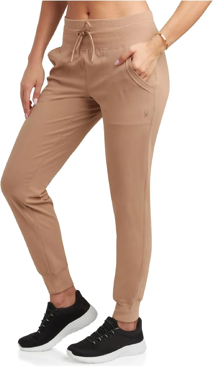 Spyder Women's Jogger Sweatpants - High Waisted Fleece Lined Athletic Joggers with Pockets for Casual Workout (Sizes: S-XL)