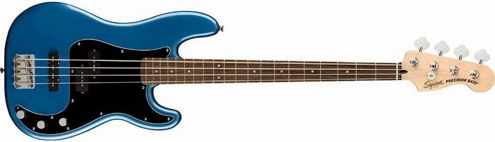 Squier Affinity Series Stratocaster Electric Guitar, Lake Placid Blue, Maple Fingerboard Bundle with Fender 10ft Cable (Straight/Straight), Guitar 12-Pack Picks, and 2" Guitar Straps
