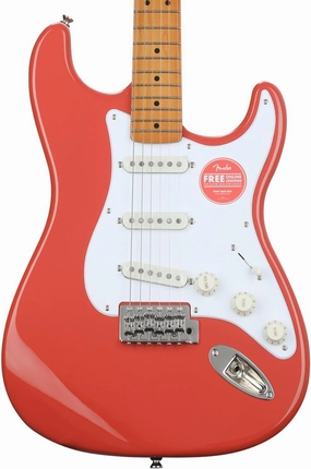 Squier Classic Vibe 50s Stratocaster Electric Guitar, with 2-Year Warranty, Fiesta Red, Maple Fingerboard