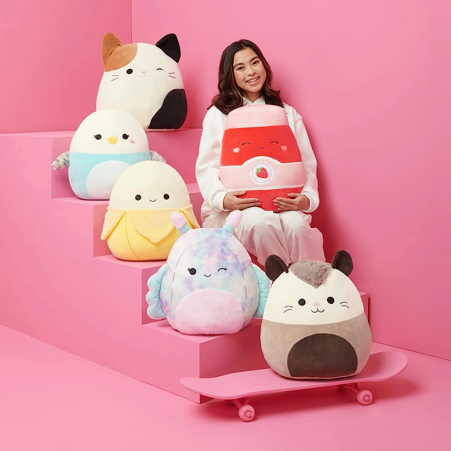 Squishmallows Original 14-Inch Erica Peach Chinchilla - Large Ultrasoft Official Jazwares Plush