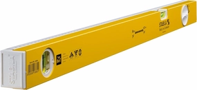 Stabila Telescopic Spirit Level Type 80 T, 80-127 cm, Aluminium Profile with Telescopic System, 1 Horizontal Level, 1 Vertical Level, Integrated Slip Stopper, Made in Germany, Yellow