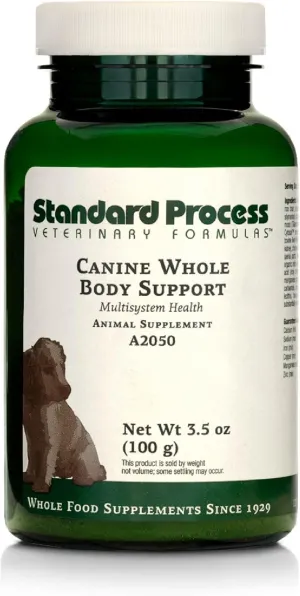 Standard Process Inc. Canine Whole Body Support - Multisystem Support Supplement for Canines - Nutritional Powder for Daily Health Maintenance - Multisystem Supplement Formula - 100 g