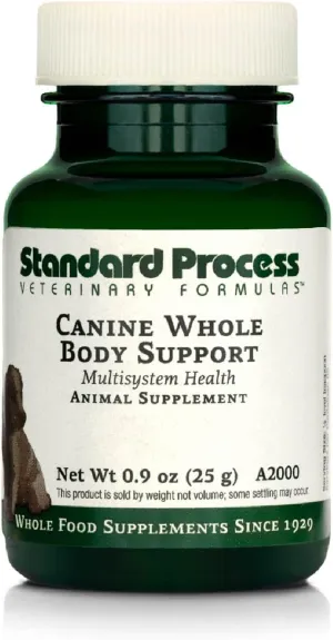 Standard Process Inc. Canine Whole Body Support - Multisystem Support Supplement for Canines - Nutritional Powder for Daily Health Maintenance - Multisystem Supplement Formula - 25 g