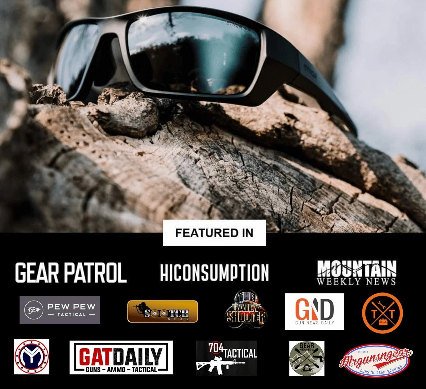 STNGR Alpine Unbreakable Tactical Ballistic Outdoor & Shooting Sunglasses Polarized For Men
