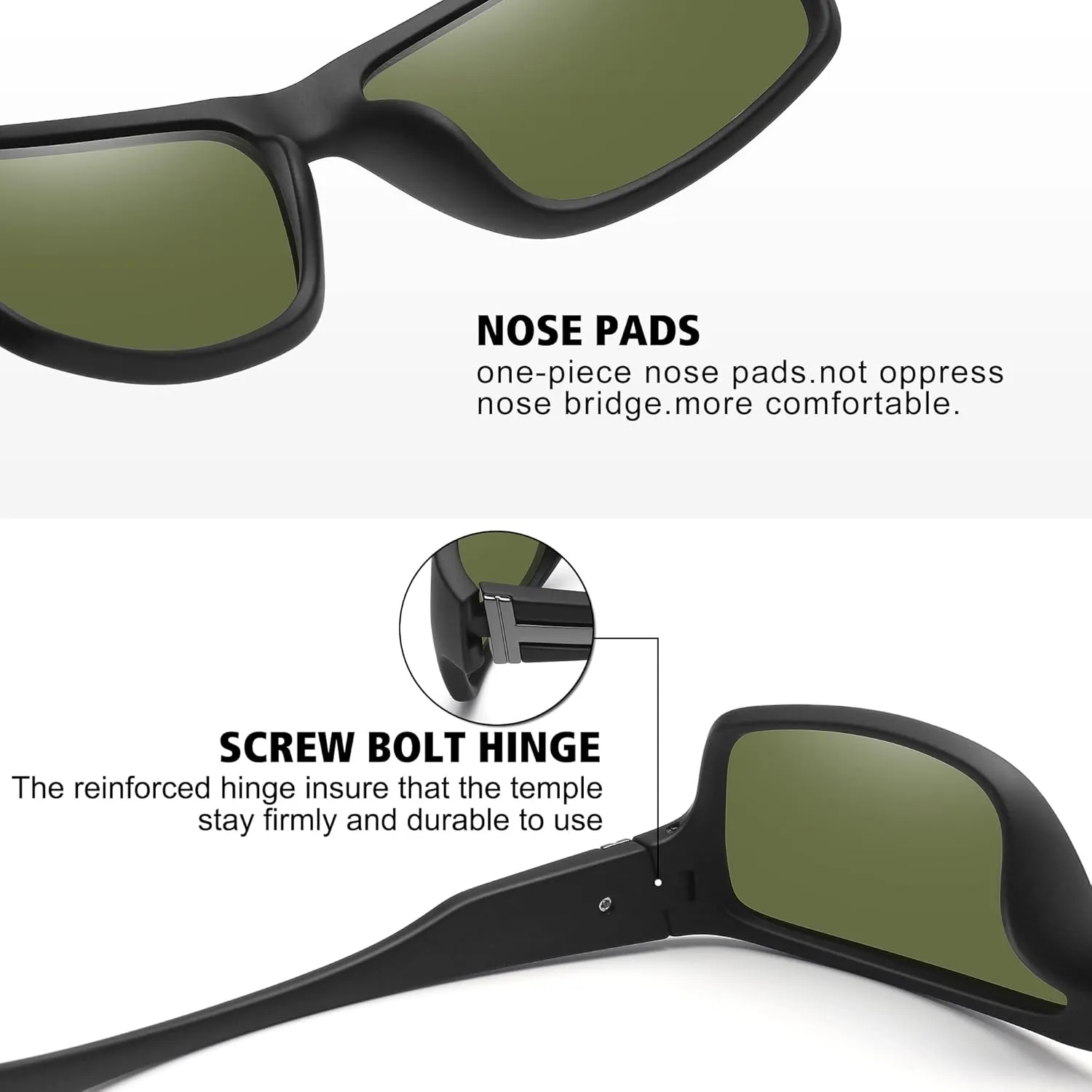 STORYCOAST Polarized Sports Sunglasses for Men Women Unbreakable Frame Cycling Fishing Driving