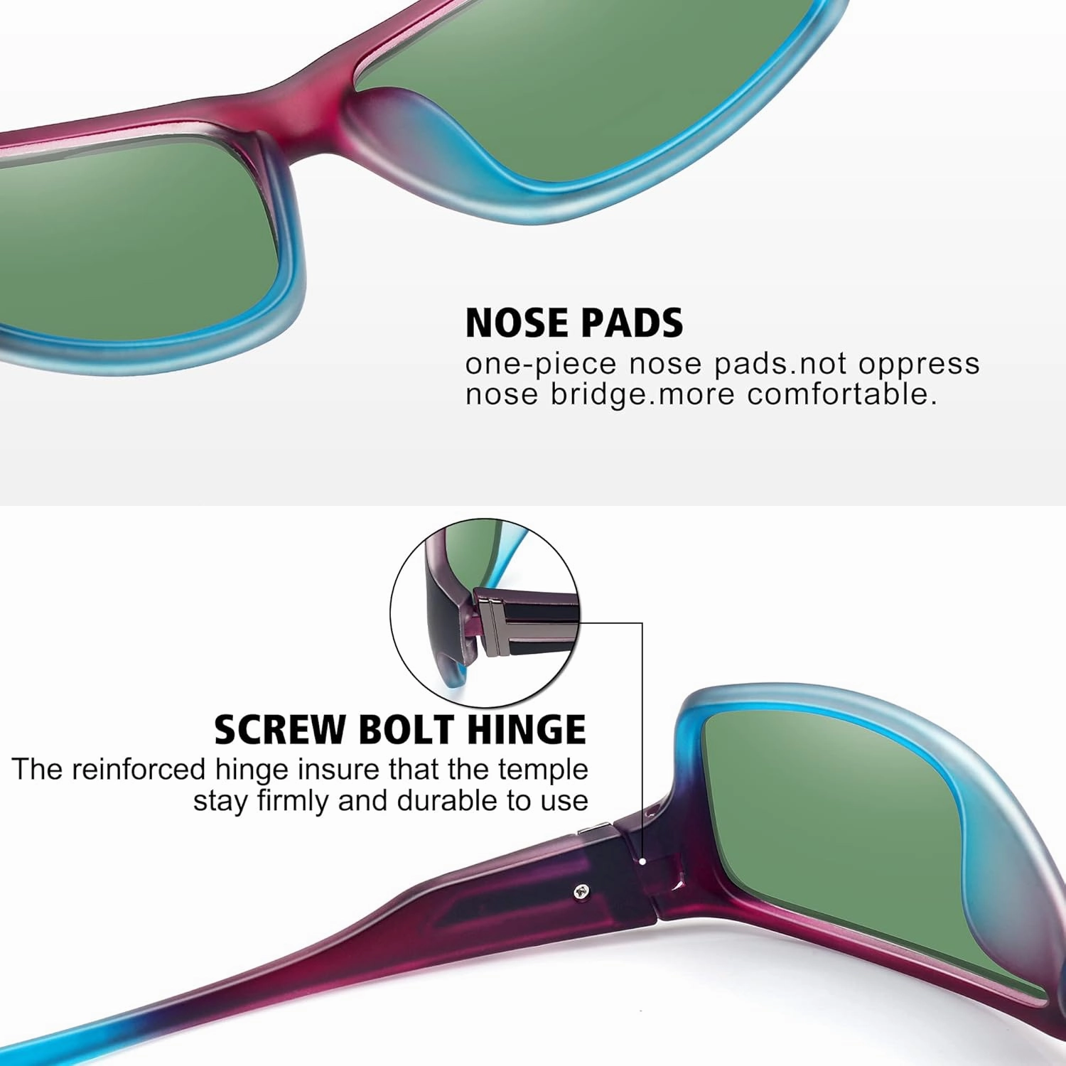 STORYCOAST Polarized Sports Sunglasses for Men Women Unbreakable Frame Cycling Fishing Driving
