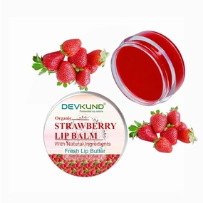 Strawberry Fruity Shine Lip Balm I Vitamin C   E I Tinted 100% Natural (Pack of: 1, 10 g)