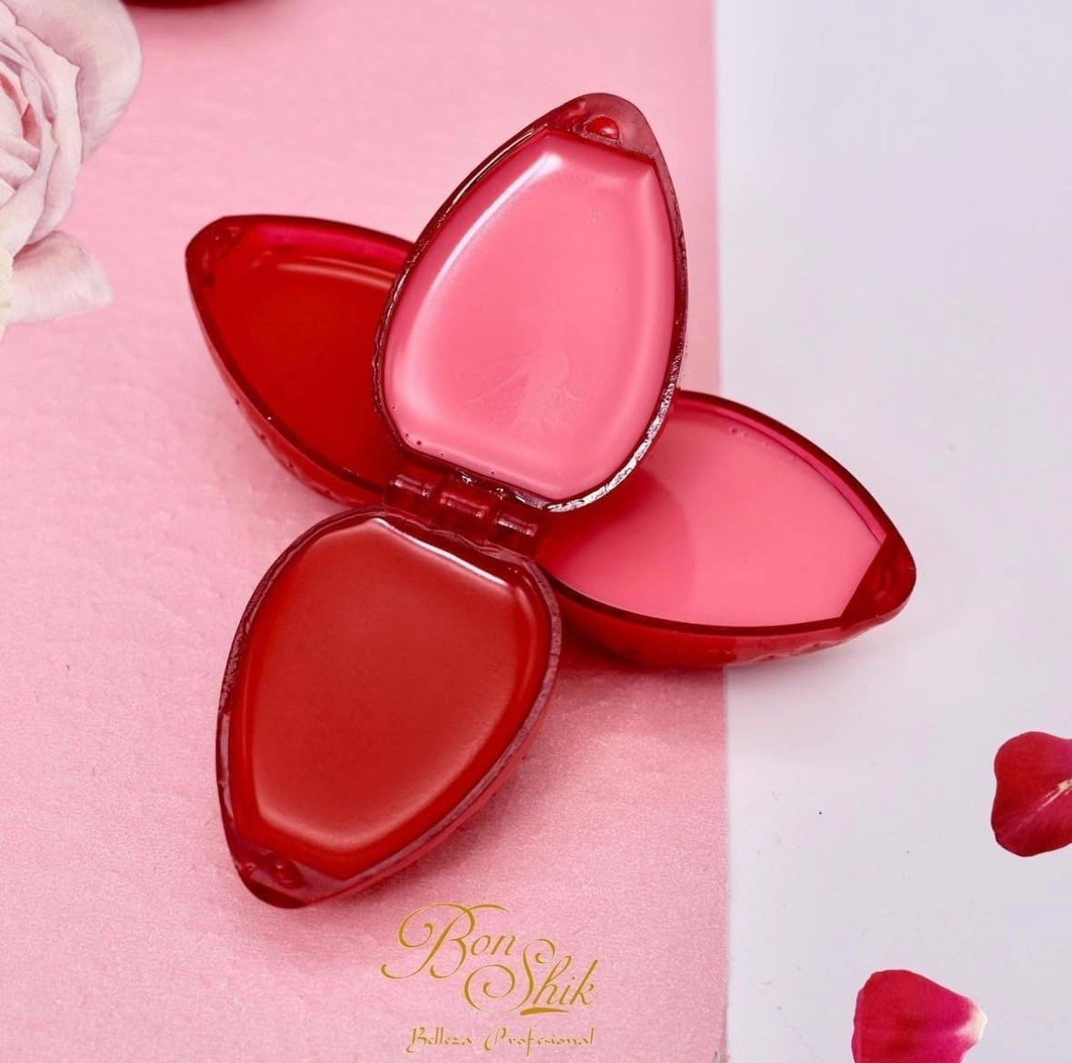 Strawberry Glitter Lip Gloss (2 Pack) - Hydrating, Glossy, Sparkling, Softening & Moisturizing with Subtle Red Tint & Strawberry Scent