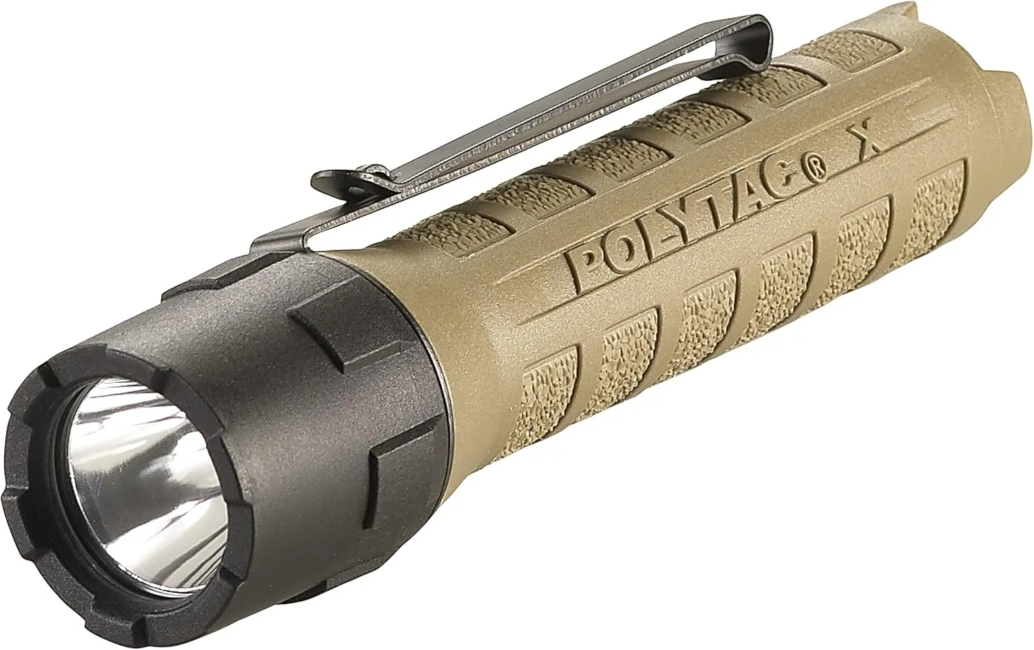 Streamlight 88612 PolyTac X USB 600-Lumen Multi-Fuel Professional Tactical Flashlight, Clear Retail Packaging, Coyote