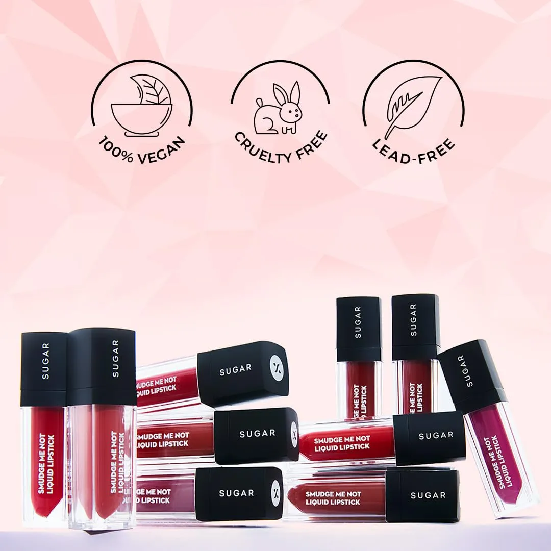 SUGAR Cosmetics Smudge Me Not Liquid Lipstick10 Drop Dead Red (Red) Intensely Pigmented Liquid Matte Finish, Longwearing Formula, Smudgeproof
