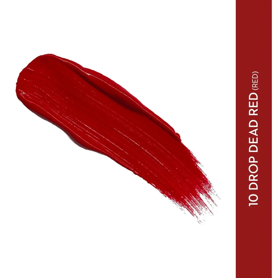 SUGAR Cosmetics Smudge Me Not Liquid Lipstick10 Drop Dead Red (Red) Intensely Pigmented Liquid Matte Finish, Longwearing Formula, Smudgeproof