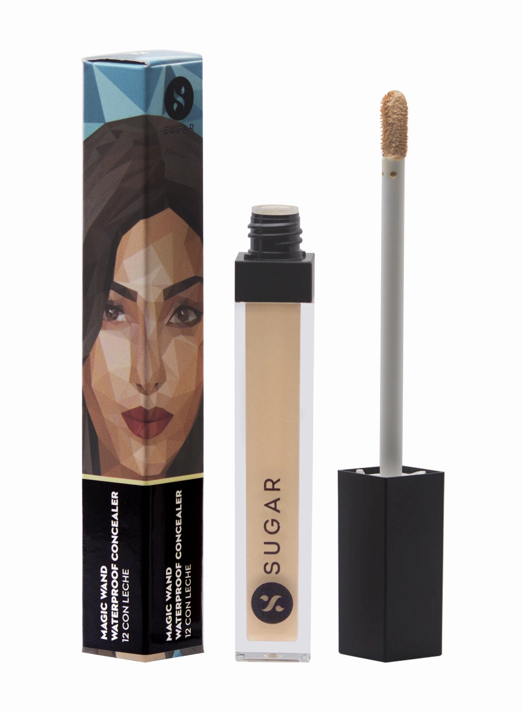 SUGAR Magic Wand Waterproof Concealer - 12 Con Leche (Light, Golden Undertone)