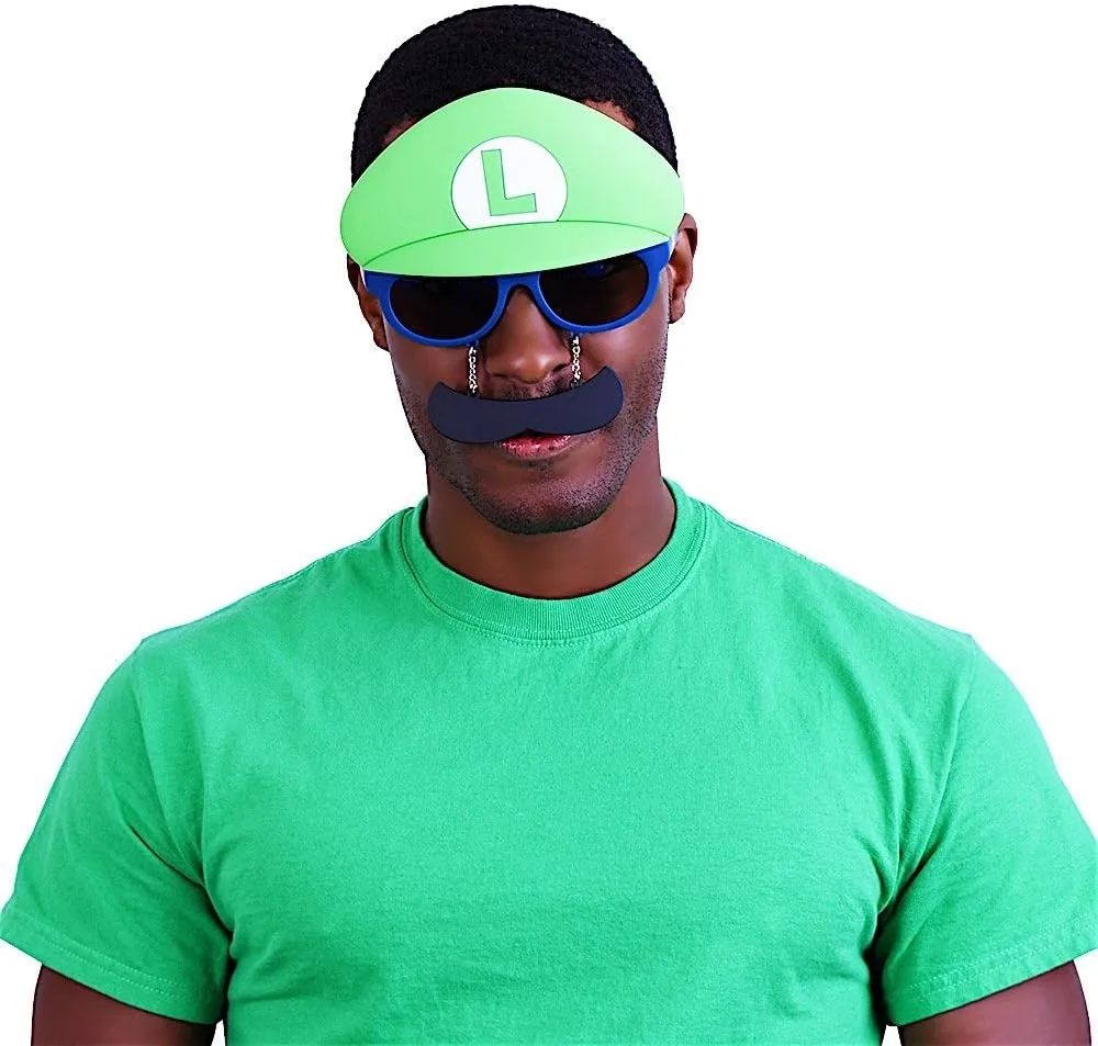 Sun-Staches Super Mario Sunglasses | Nintendo Mario, Luigi, Bowser, Yoshi, or Peach Costume Accessory | One Size Fits Most