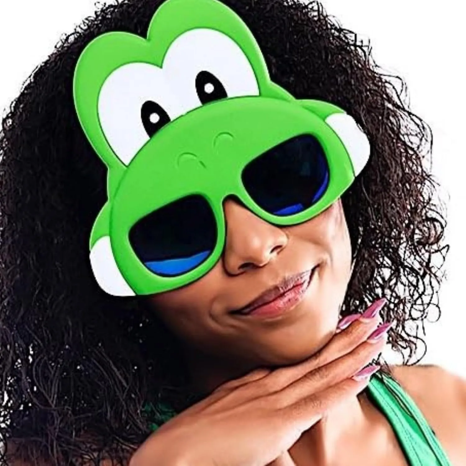 Sun-Staches Super Mario Sunglasses | Nintendo Mario, Luigi, Bowser, Yoshi, or Peach Costume Accessory | One Size Fits Most