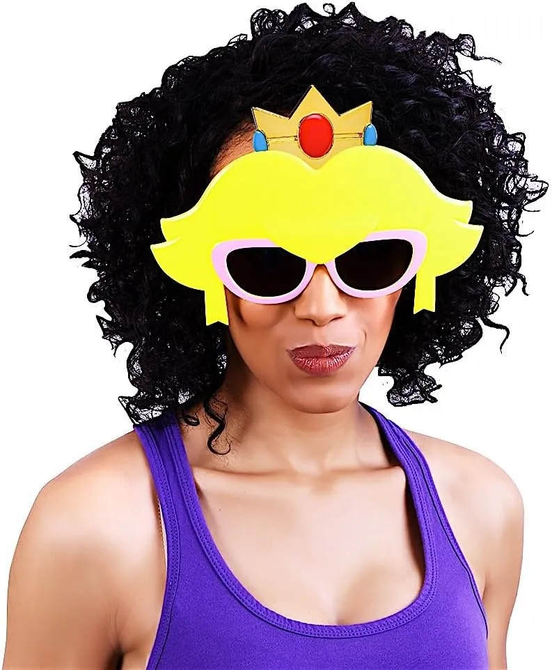 Sun-Staches Super Mario Sunglasses | Nintendo Mario, Luigi, Bowser, Yoshi, or Peach Costume Accessory | One Size Fits Most
