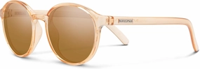 Suncloud Low Key Polarized Sunglasses, Crystal Peach/Polarized Brown, One Size