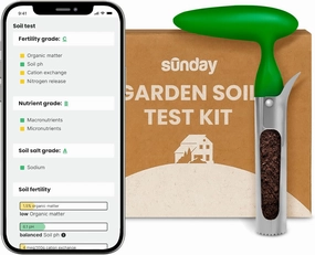 Sunday Garden Soil Test Kit - Helps Tailor Your Garden Care Plan - Tests for Soil’s pH, Macronutrients & Micronutrients - Receive Results in 3-4 Weeks