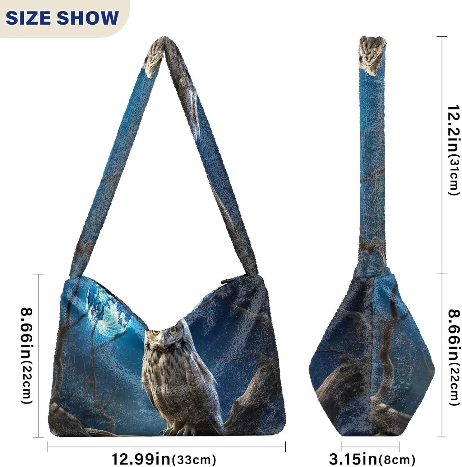 Sunflowers are Orange Plush Underarm Bag, Shoulder Purse with Zipper, Medium Shoulder Bag for Women