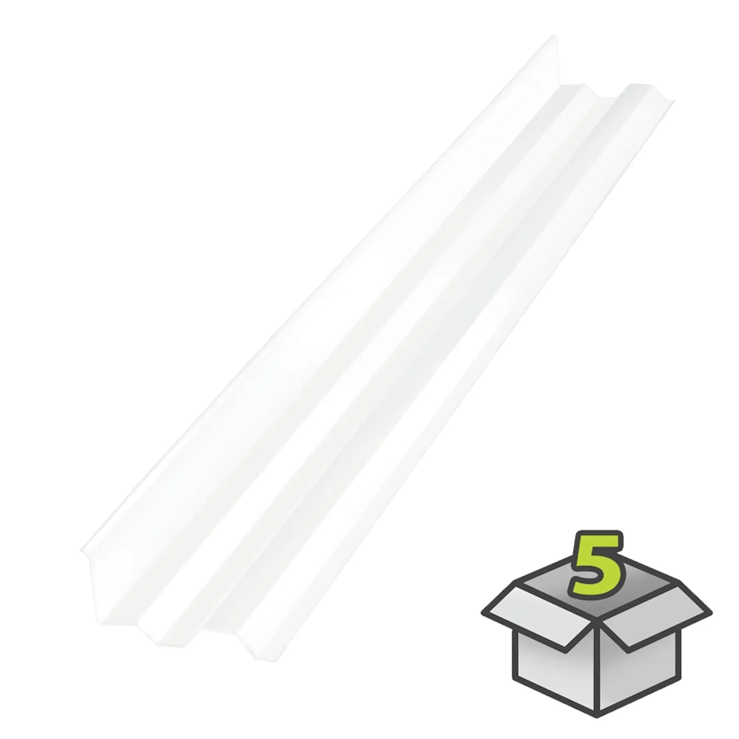SUNTUF Clear Side Ridge Cap 50" (5PK)