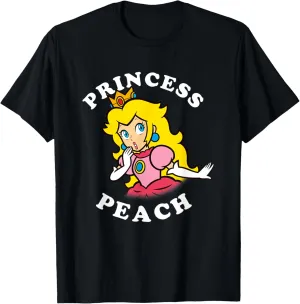Super Mario Princess Peach Big Character Portrait Simple T-Shirt