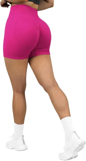 SUUKSESS Women Seamless Booty Shorts Butt Lifting High Waisted Workout Shorts