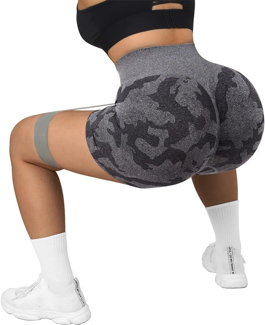 SUUKSESS Women Seamless Booty Shorts Butt Lifting High Waisted Workout Shorts