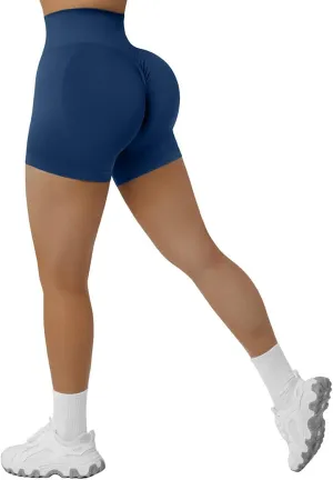SUUKSESS Women Seamless Booty Shorts Butt Lifting High Waisted Workout Shorts