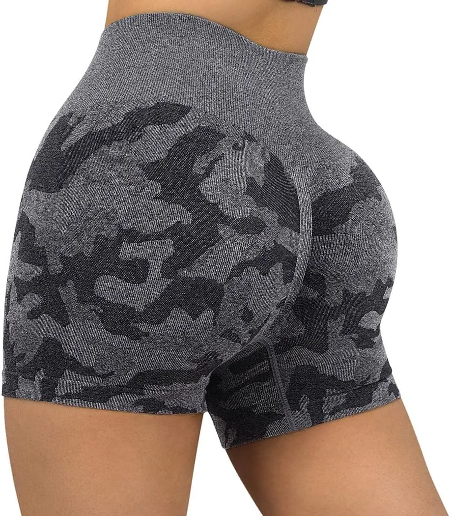 SUUKSESS Women Seamless Booty Shorts Butt Lifting High Waisted Workout Shorts