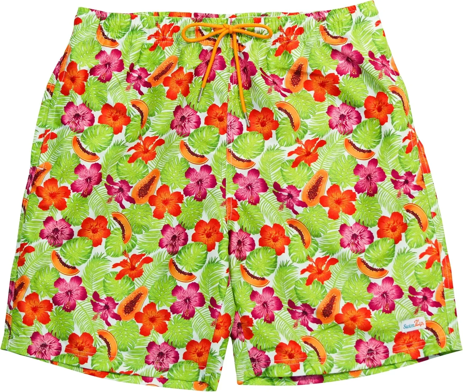 SwimZip Men's Swim Shorts with Boxer Brief Liner and UPF 50  Sun Protection