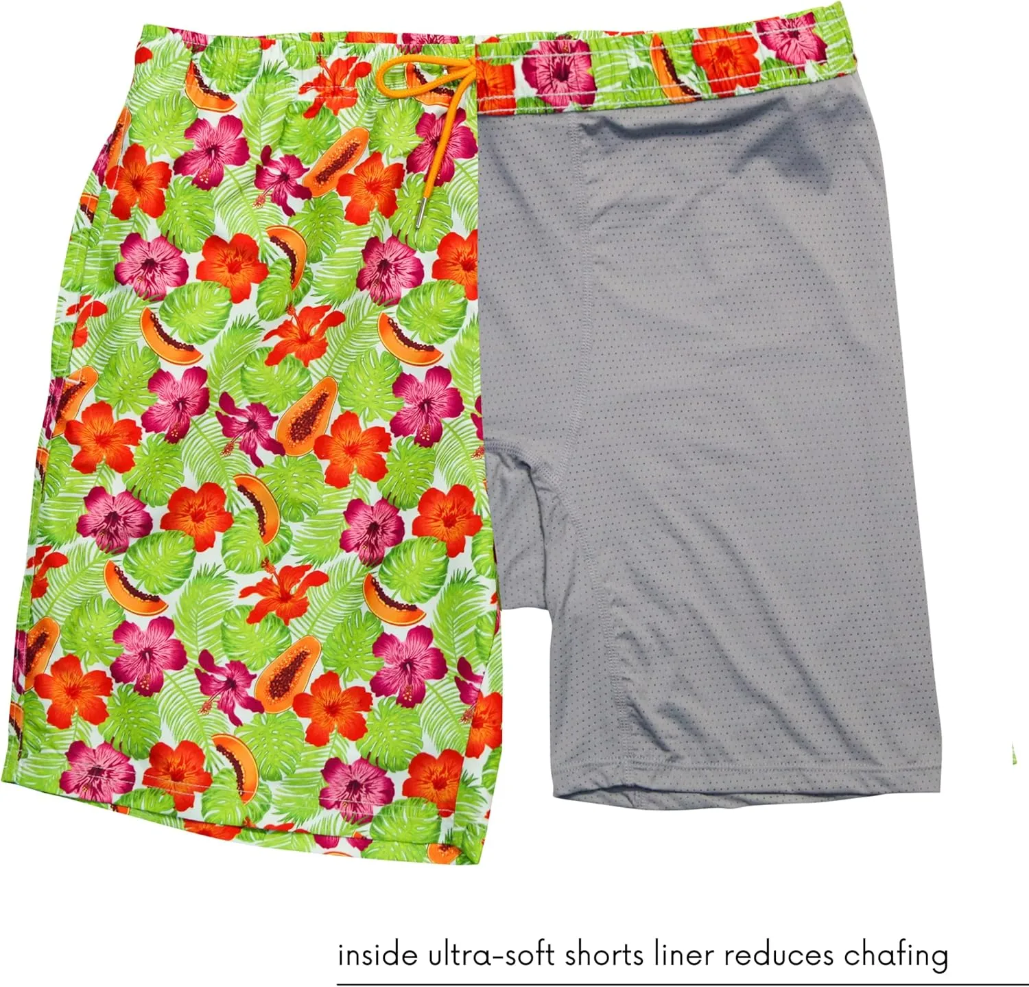 SwimZip Men's Swim Shorts with Boxer Brief Liner and UPF 50  Sun Protection
