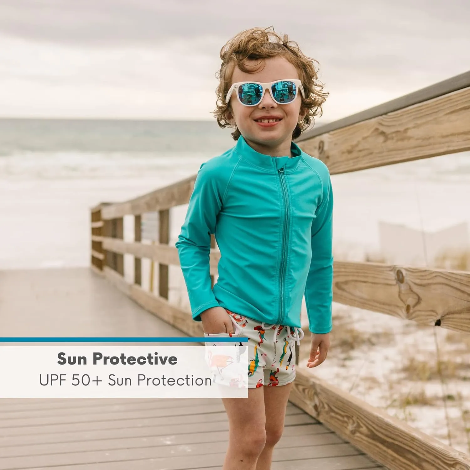 SwimZip UPF 50  Long Sleeve Rash Guard for Boys' and Girls' - Baby, Toddler, Kids