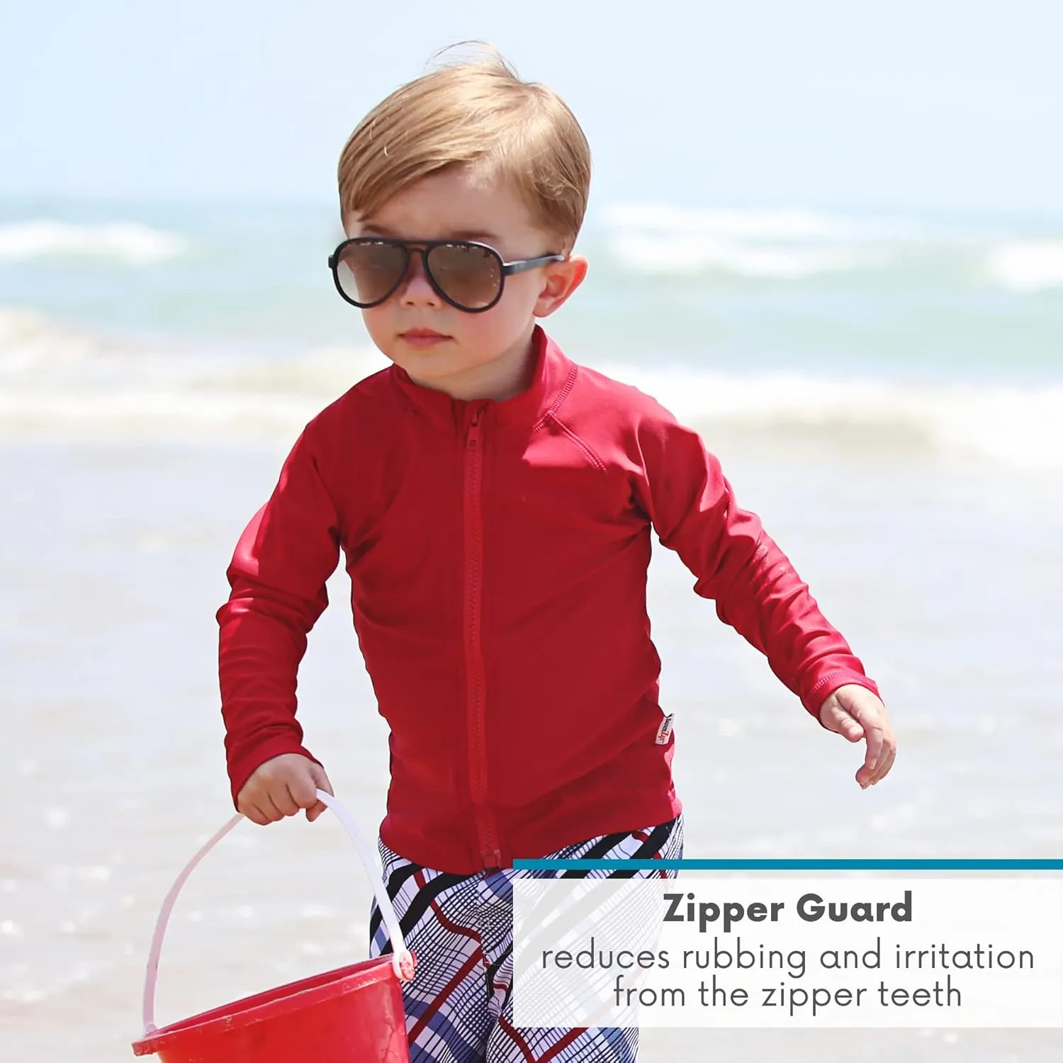 SwimZip UPF 50  Long Sleeve Rash Guard for Boys' and Girls' - Baby, Toddler, Kids