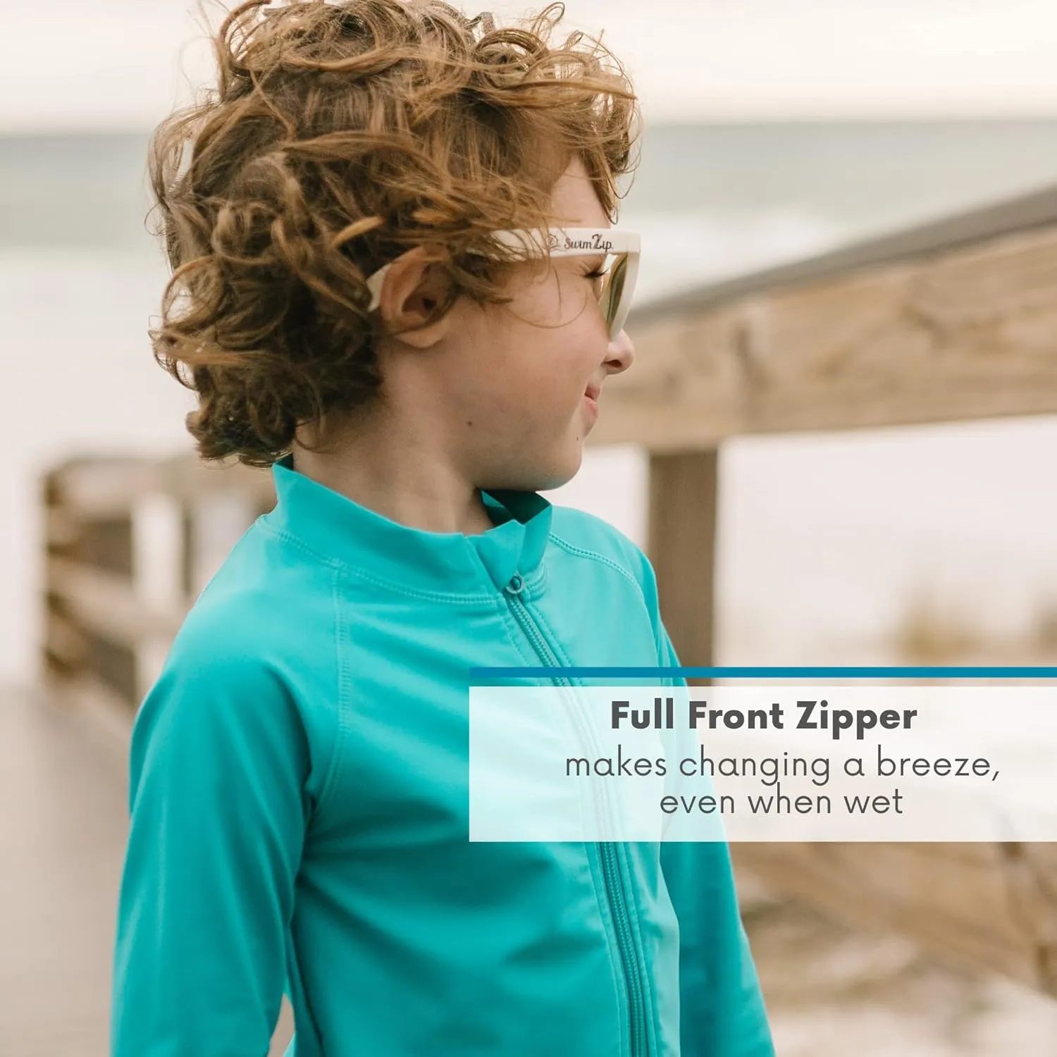 SwimZip UPF 50  Long Sleeve Rash Guard for Boys' and Girls' - Baby, Toddler, Kids
