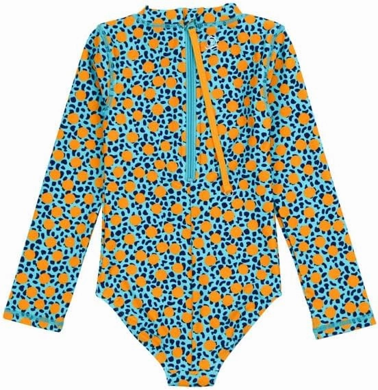 SwimZip® Girls' Long Sleeve UPF 50  One-Piece Swimsuit - Ages 6-14