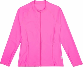SwimZip Women's Long Sleeve Rash Guard with Pockets & UPF 50  Sun Protection