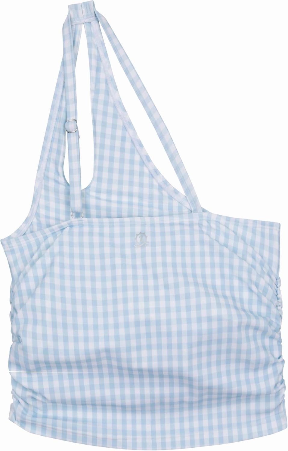 SwimZip Women's One Shoulder Crop Bikini Swim Top - UPF 50  Sun Protection