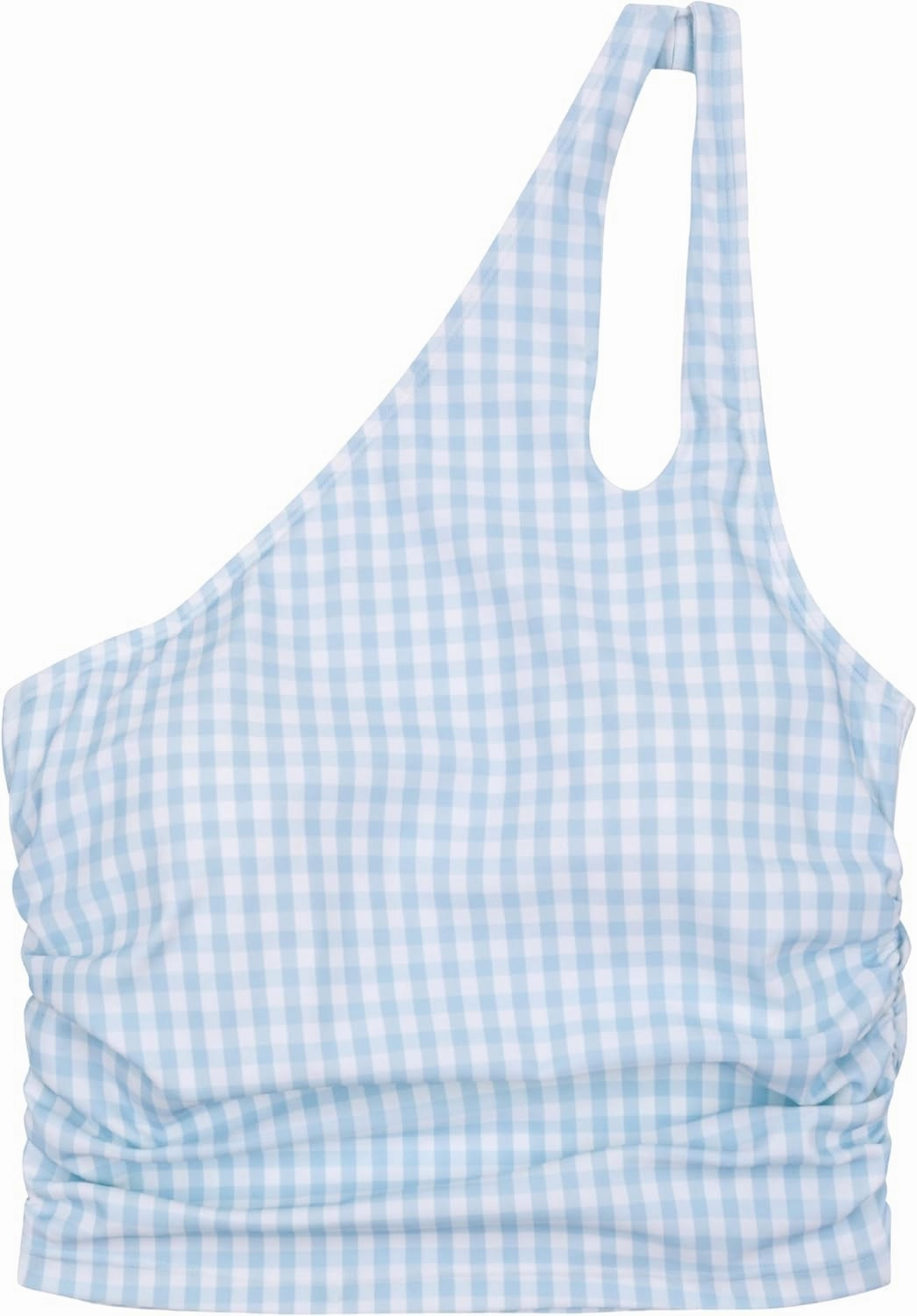 SwimZip Women's One Shoulder Crop Bikini Swim Top - UPF 50  Sun Protection