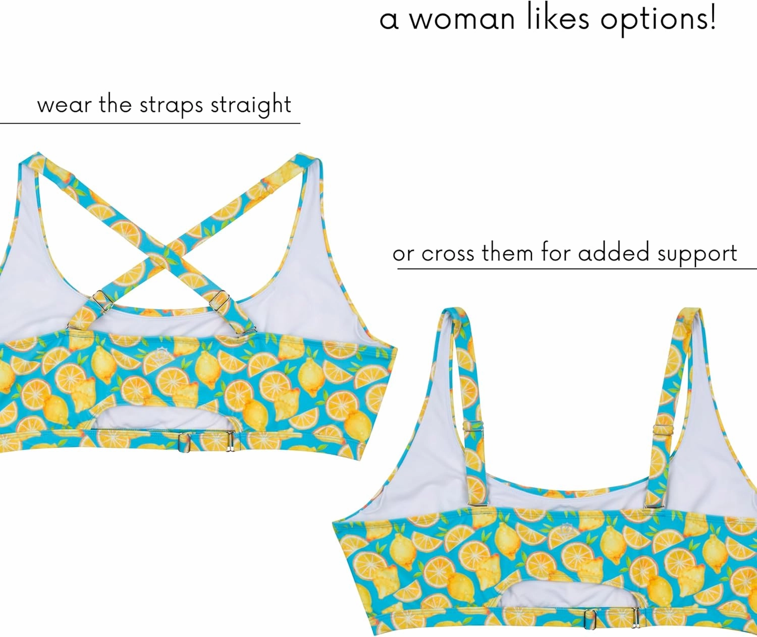 SwimZip Women's Scoop Neck Halter Top Bikini - UPF 50  Sun Protection