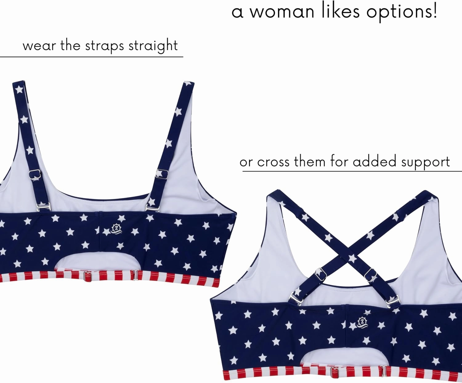 SwimZip Women's Scoop Neck Halter Top Bikini - UPF 50  Sun Protection