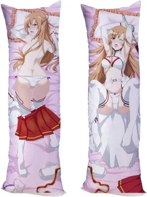Sword Art Online Yuuki Asuna Cushion Cover Pillow Case Peach Skin 150x50cm(59in x 19.6in) Asuna Asada Shino Pillowcase