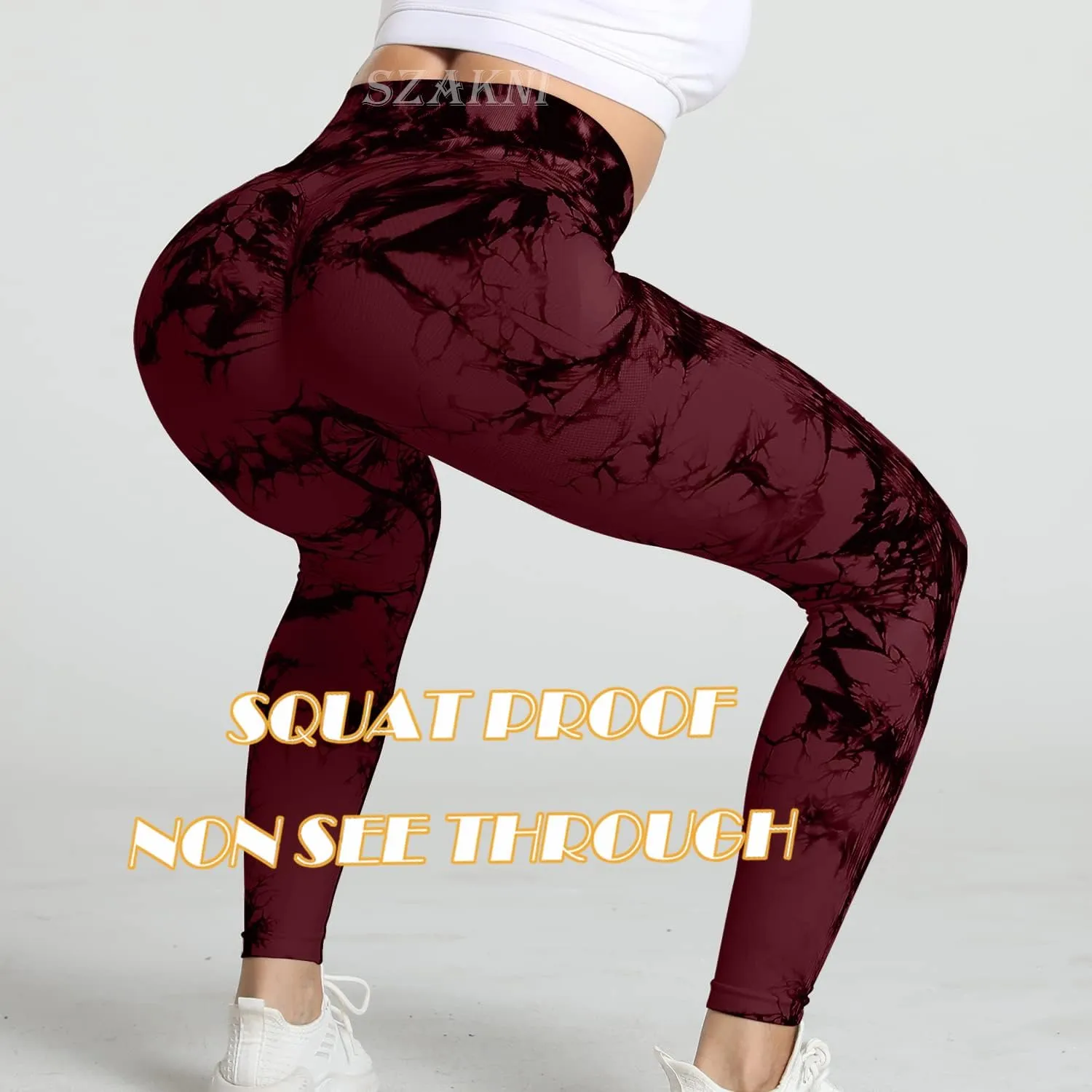 SZKANI Butt Lifting Leggings for Women Booty High Waisted Workout Yoga Pants Scrunch Butt Gym Seamless Booty Tight