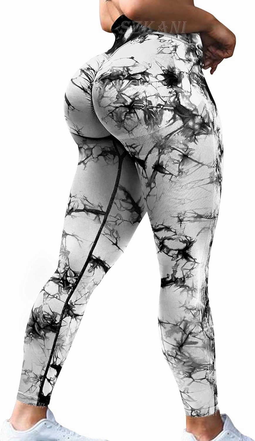 SZKANI Butt Lifting Leggings for Women Booty High Waisted Workout Yoga Pants Scrunch Butt Gym Seamless Booty Tight