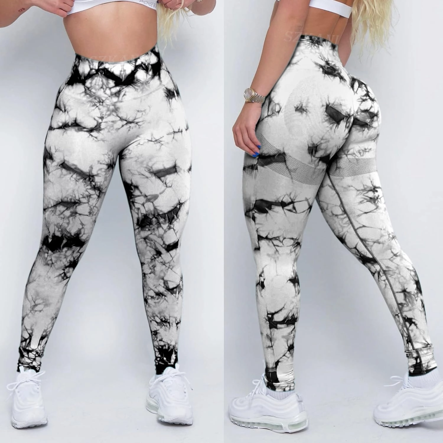 SZKANI Butt Lifting Leggings for Women Booty High Waisted Workout Yoga Pants Scrunch Butt Gym Seamless Booty Tight
