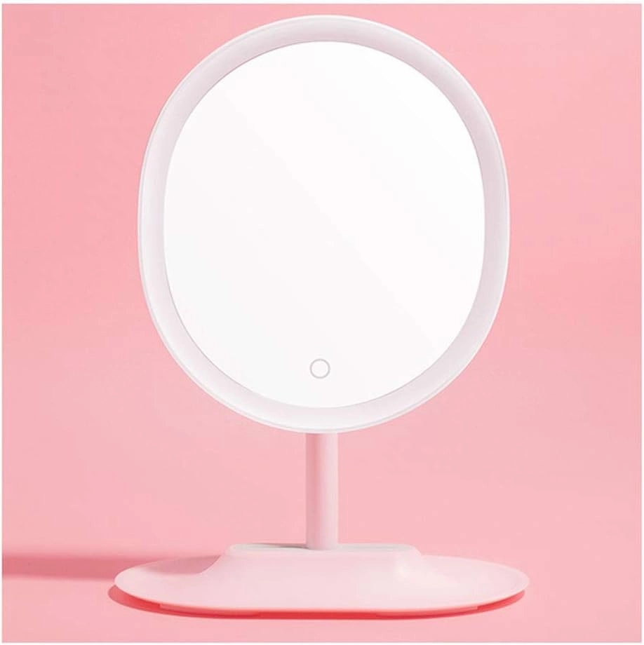 Tabletop Makeup Mirror Desktop Single-Sided Makeup Mirror High-Definition Oval Bedroom Makeup Mirror Portable Most Suitable for Ladies Gifts Personal Makeup Mirrors
