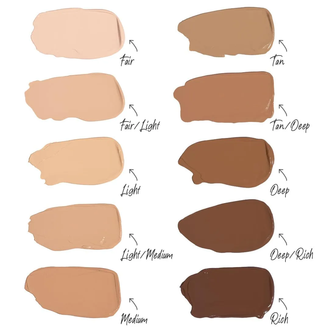 T.C.E This Covers Everything Super Coverage Serum Makeup with Peptides (Deep/Rich, One Size)