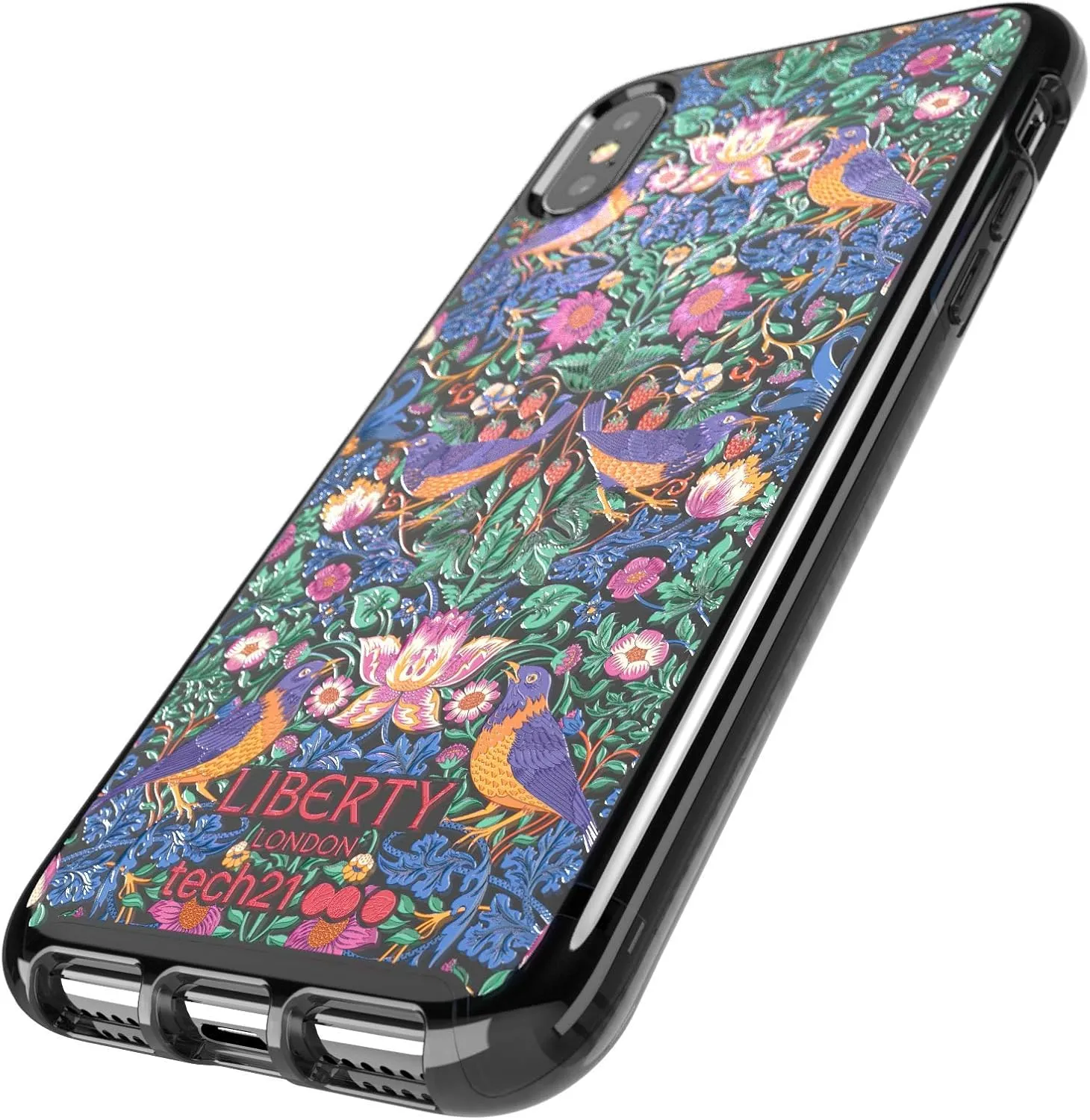 tech21 Pure Design for Apple iPhone X and XS Liberty London Phone Case with 10 ft. Drop Protection, Strawberry Thief (T21-7032)