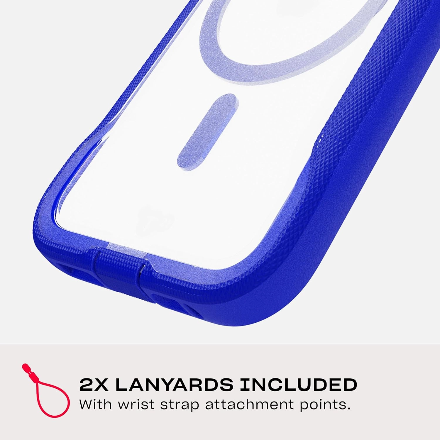Tech21 EvoPro for iPhone 16 Compatible with MagSafe - Impact Protection Case 21x Military Standard Tested - in Clear/Blue